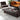 Thaddeus Brown Leather Accent Chair