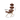 Thaddeus High Back Brown Leather Lounge Accent Chair